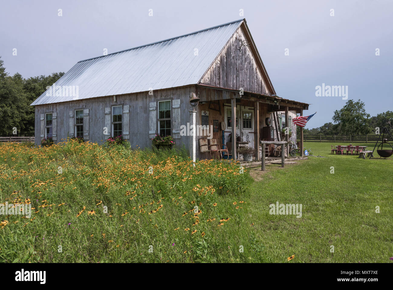 Stil der alten Farm Landschaft Stockfoto