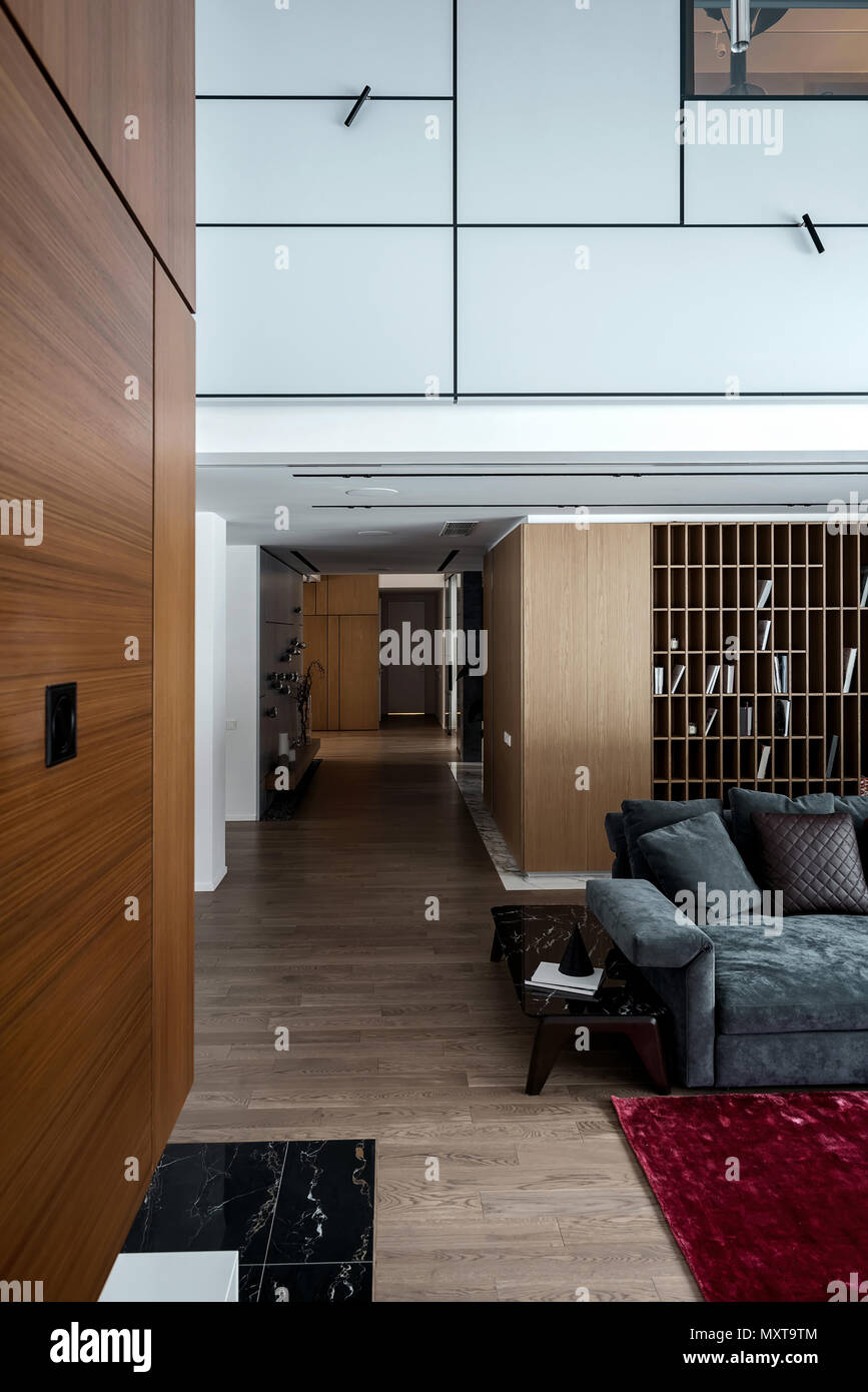 Hall In Einem Modernen Stil Mit Hellen Wanden Und Einem