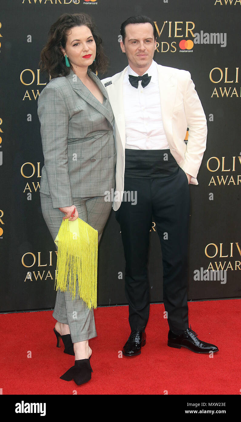 April 08, 2018 - Andrew Scott an der Olivier Awards mit Mastercard, der Royal Albert Hall in London, England, Großbritannien Stockfoto