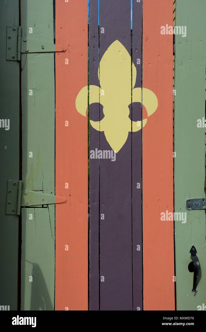 Verschiedene Farben, Texturen und Architektur rund um New Orleans, Louisiana Stockfoto