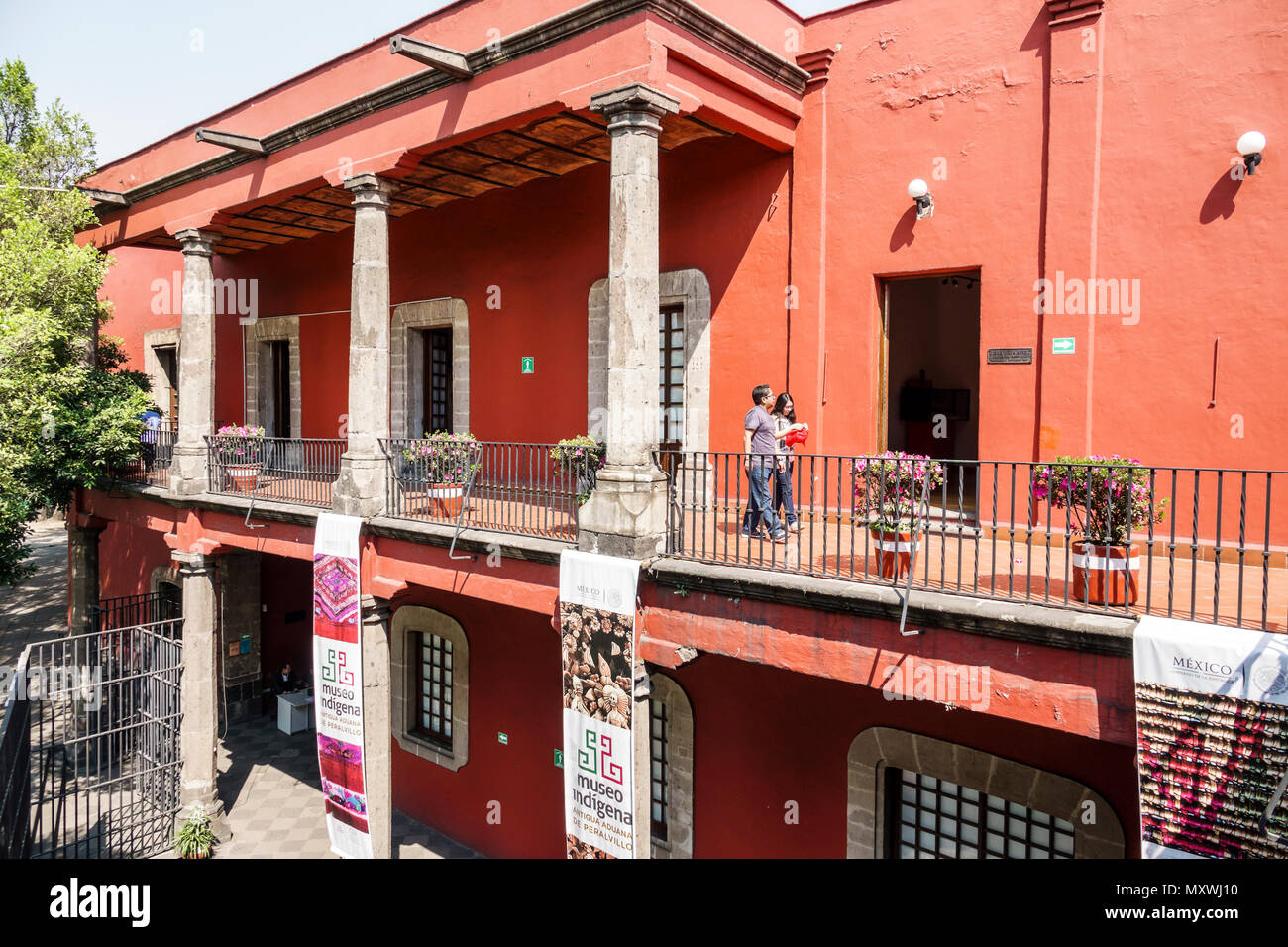 Mexiko-Stadt, Mexikanisch, Hispanic, Colonia Morelos, Museo Indigena Antigua Aduana de Peralvillo, Museo Indigena MI Indian Museum, Indigene Kultur Museum, ext Stockfoto