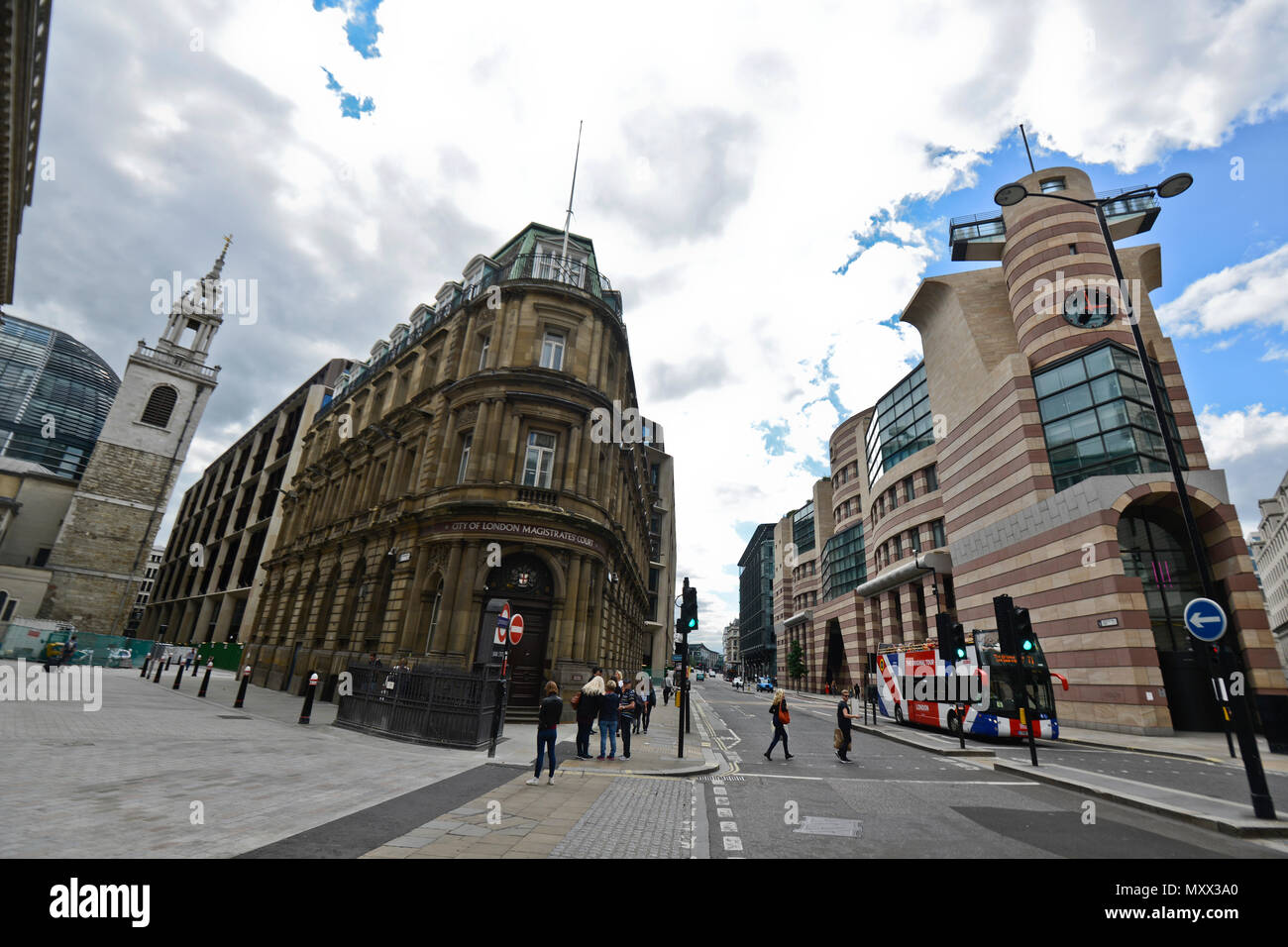 London Bank Station: der Londoner City Richter-gericht Stockfoto