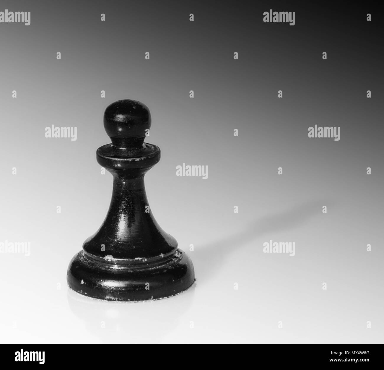 Die Schach schwarze Bauer Stockfoto