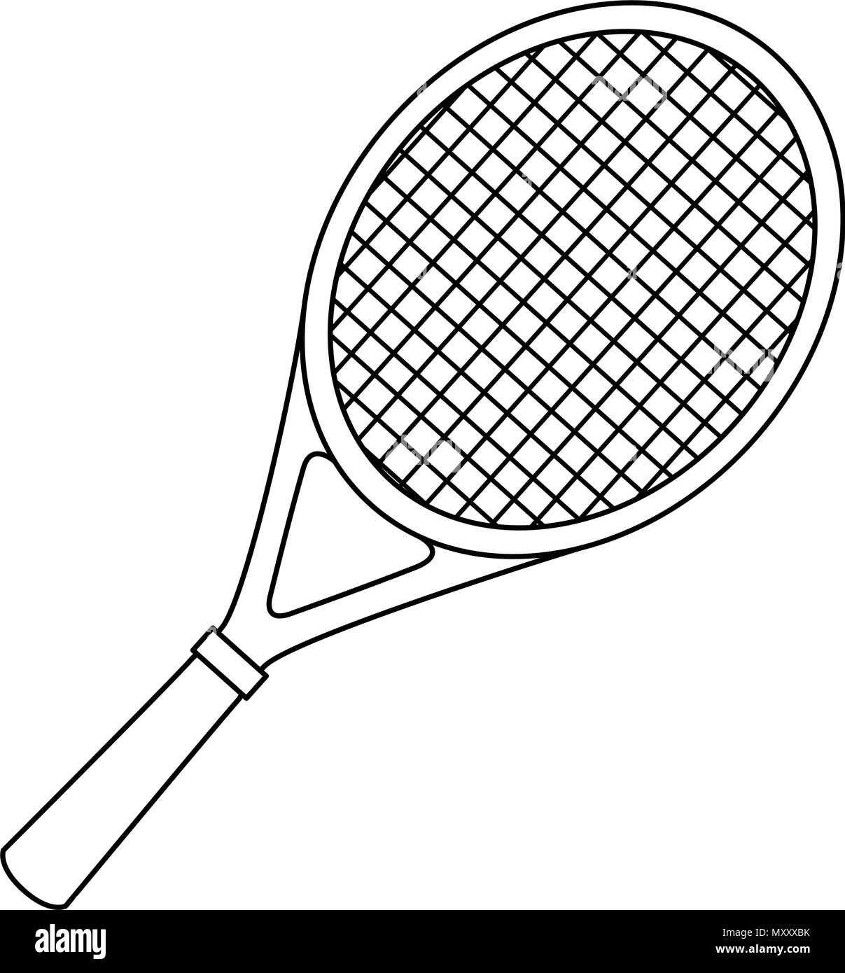 Tennis-Schläger-isoliert-Symbol Stock Vektor