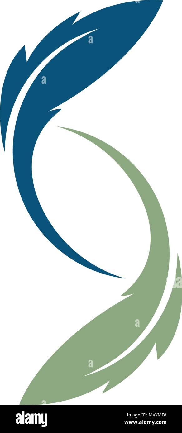 Feather pen Logo template Vector Illustration Stock Vektor