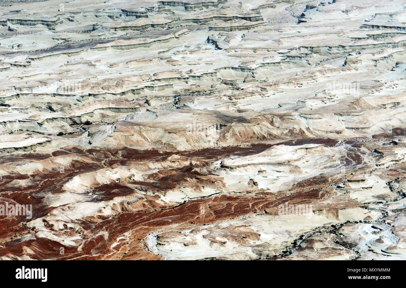 Dramatische trockenen Landschaften in der Nähe des Toten Meeres in Israel. Stockfoto
