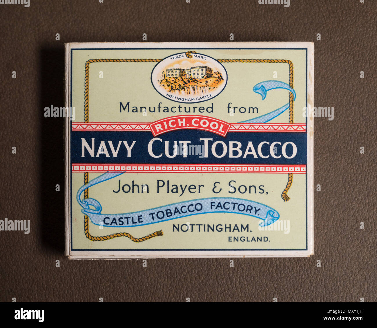 Pack shot der vintage Spieler Navy Cut Zigarettenschachtel. Stockfoto