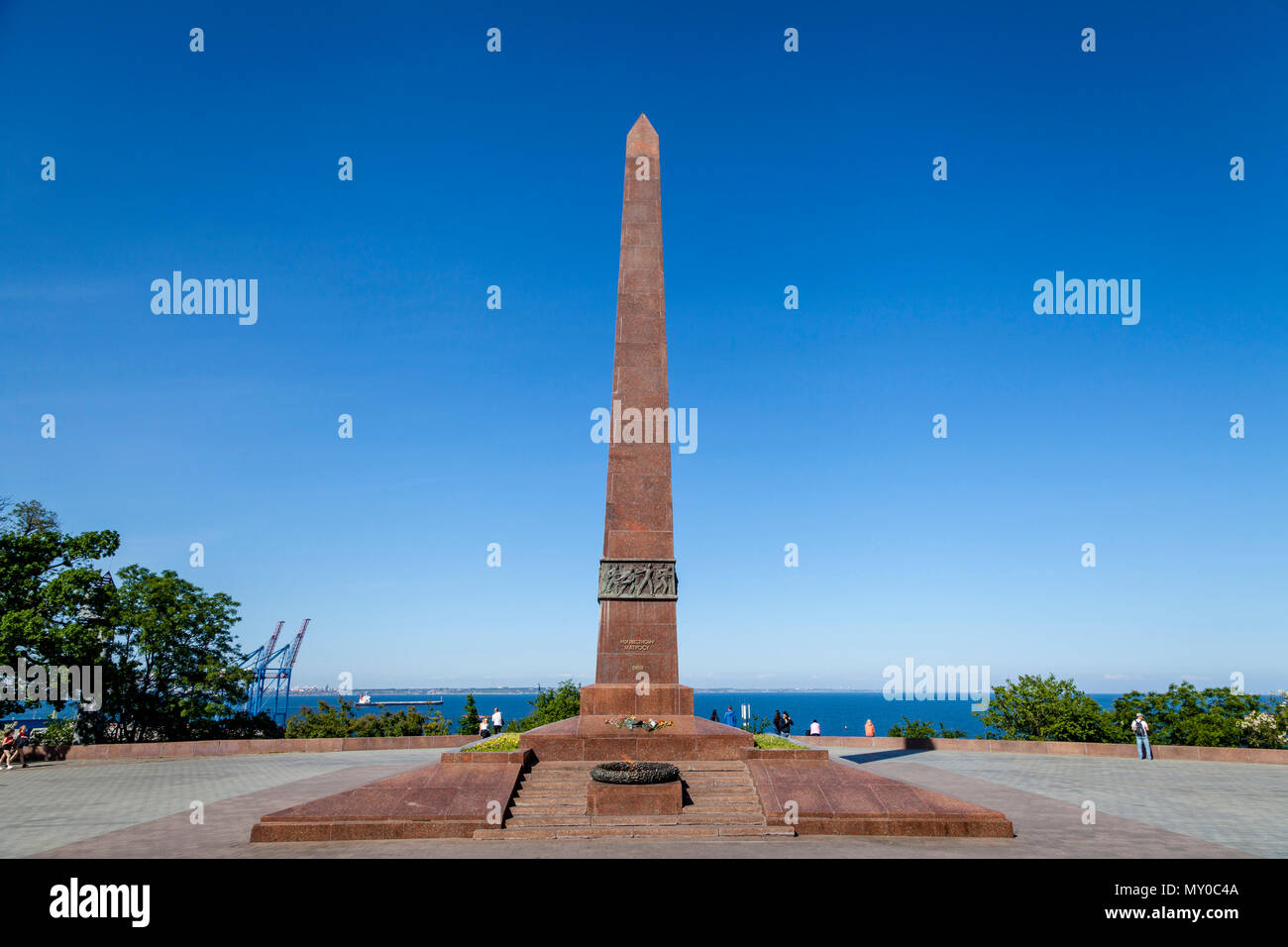 Denkmal für einen unbekannten Sailor, Odessa, Ukraine Stockfoto