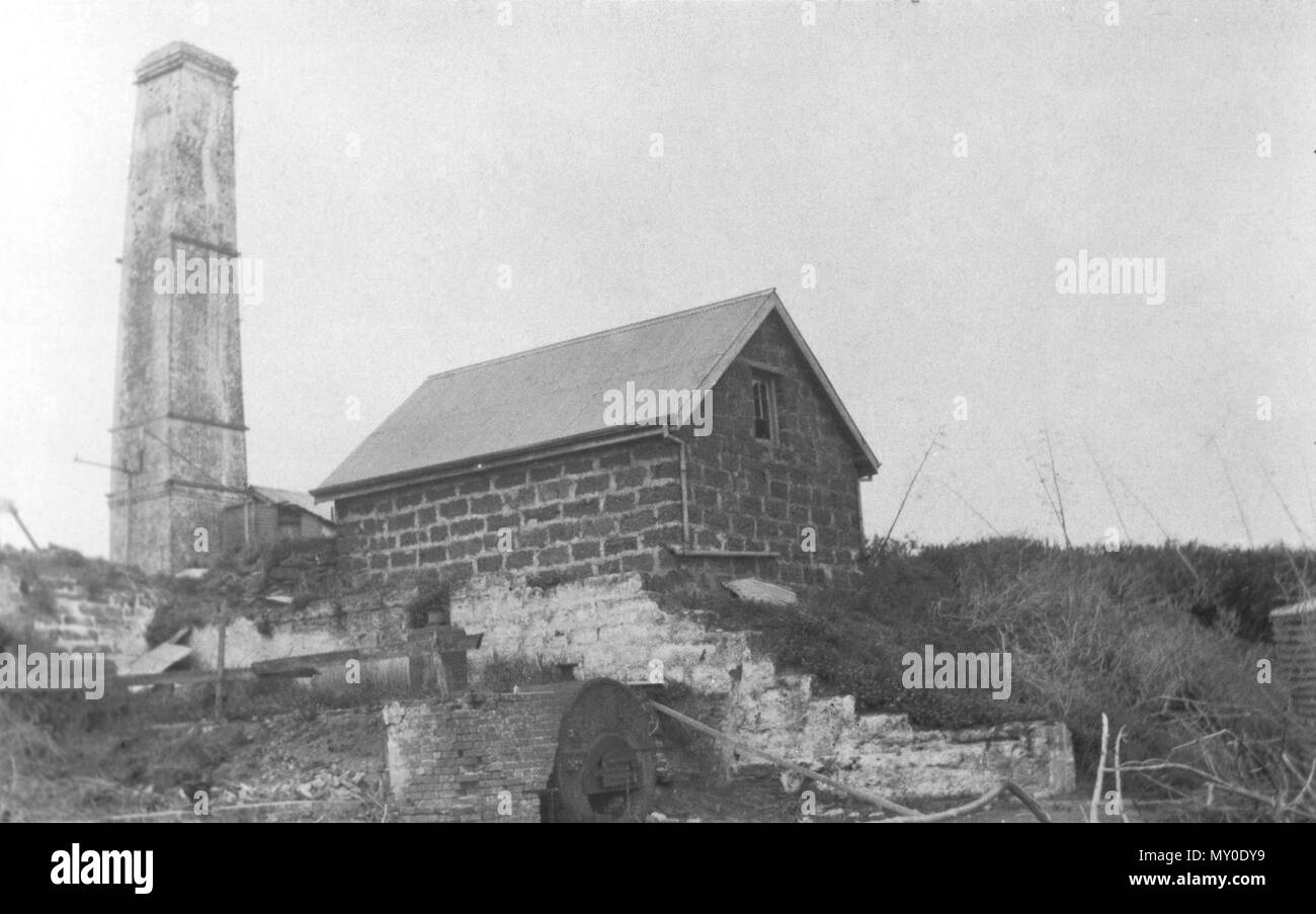 Ruine der Zuckerfabrik von St Helena Island, 20. Stockfoto