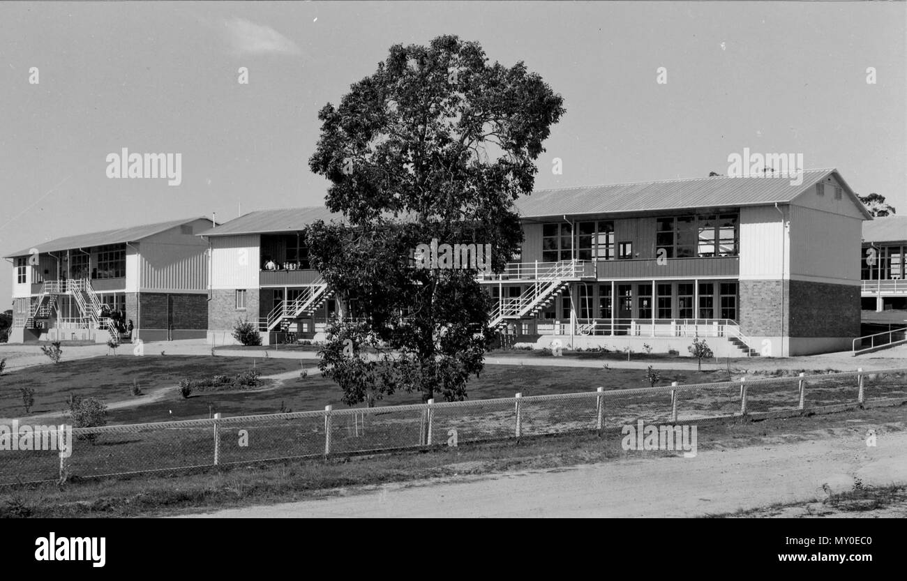 Southport State High School, Gold Coast, Juli 1959. Southport Zustand Höhe Schule Nr. 2037 eröffnet am 2. Februar 1955. Stockfoto