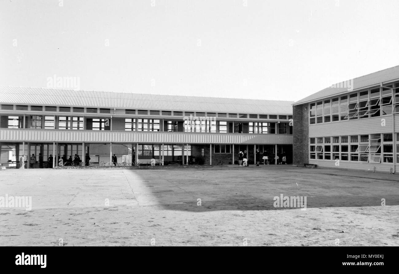State High School, Gympie, Juli 1959. Dieses Bild wurde durch die Länder Abteilung Umfrage Amt für Öffentliche Arbeiten Dienststelle genommen. Stockfoto