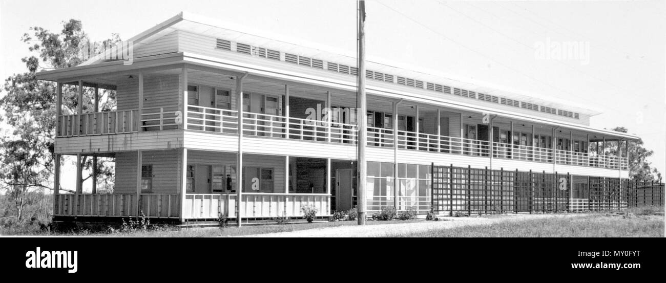 Tuberkulose Sanatorium, Kenmore, Brisbane, März 1946. Bau der begann im Jahr 1943. Es öffnete sich 1945 und wurde zu einer Rückführung Krankenhaus nach dem Krieg umgewandelt. Es wurde 1994 geschlossen und abgerissen. Das Fairview Kriegsveteranen Haus geöffnet auf der Website im Jahr 1998. Stockfoto