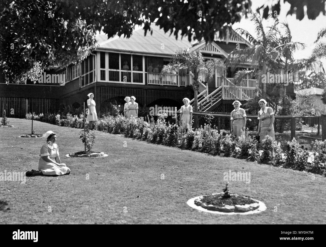 Diamantina, Depot, Wooloowin State Children Home, 1948. Der Diamantina Waisenhaus an der Roma Street, Brisbane 1865 und die Regierung von Queensland wurde 1879 angenommen. Es zog nach Süden Brisbane 1883 und der sandgate in 1893. Im Jahr 1910 war es der Diamantina, Depot und Kleinkinder Home umbenannt und zog nach Wooloowin, und war auch als Wooloowin Zustand Childrens' Home bekannt. Im Weiteren wurde der Diamantina empfangen Home 1962 umbenannt, der Warilda Kinderheim und Warilda Kleinkinder Home im Jahr 1964 und der Warilda empfangen und Assessment Center im Jahr 1967. Es Stockfoto