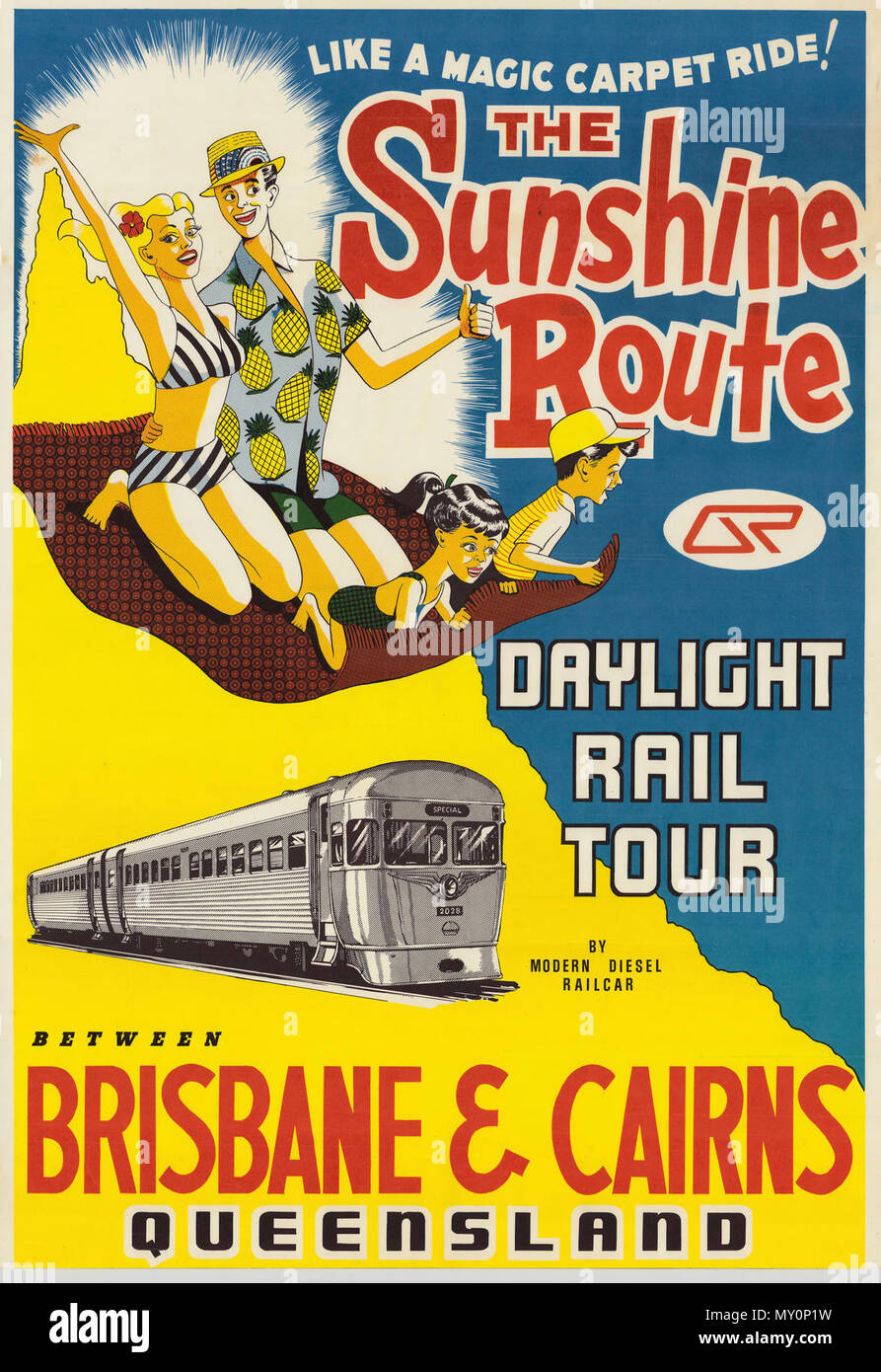 Poster - Tageslicht Rail Tours zwischen Brisbane und Cairns, C. Stockfoto