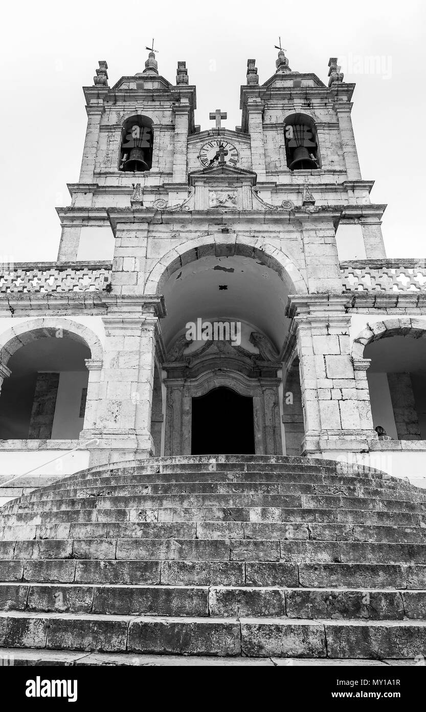 Nossa Senhora da nazare Kirche, Unserer Lieben Frau von Nazare Kirche, Nazare, Portugal. Stockfoto