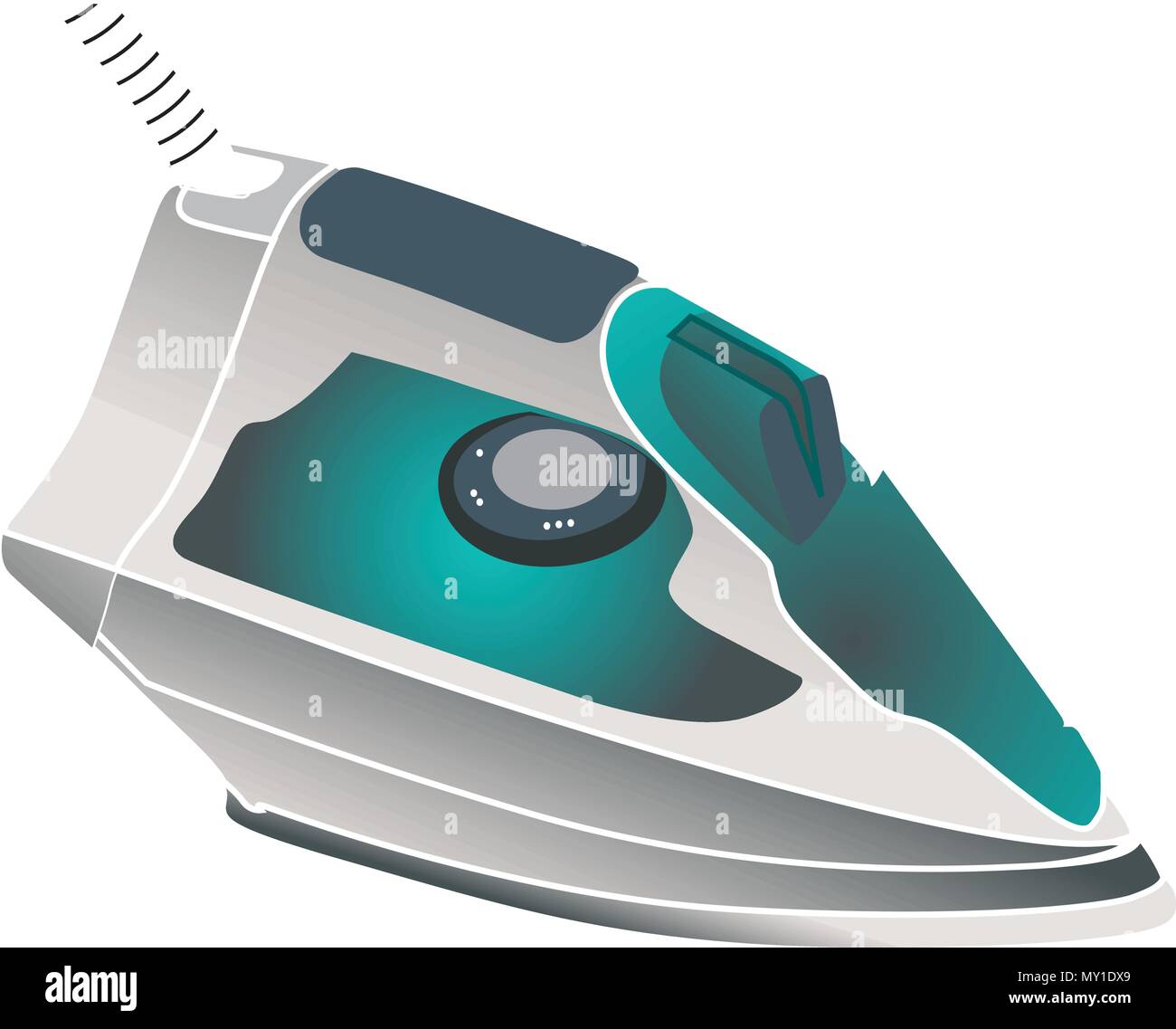 Elektrische Bügeleisen Vector Illustration auf weißem Hintergrund Stock Vektor