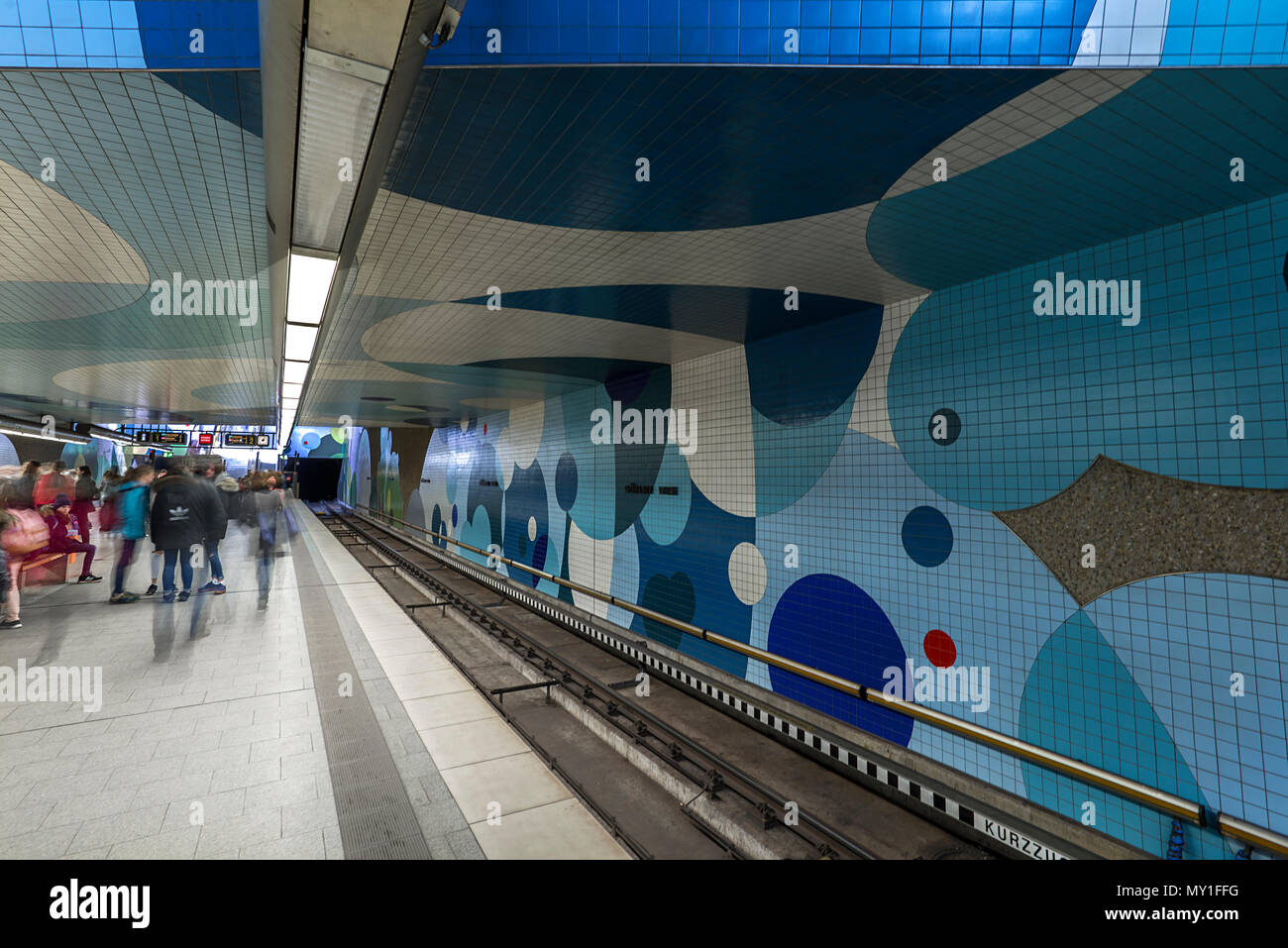 U-Bahn station Wohrder Wiese, Nürnberg, Mittelfranken, Bayern, Deutschland Stockfoto