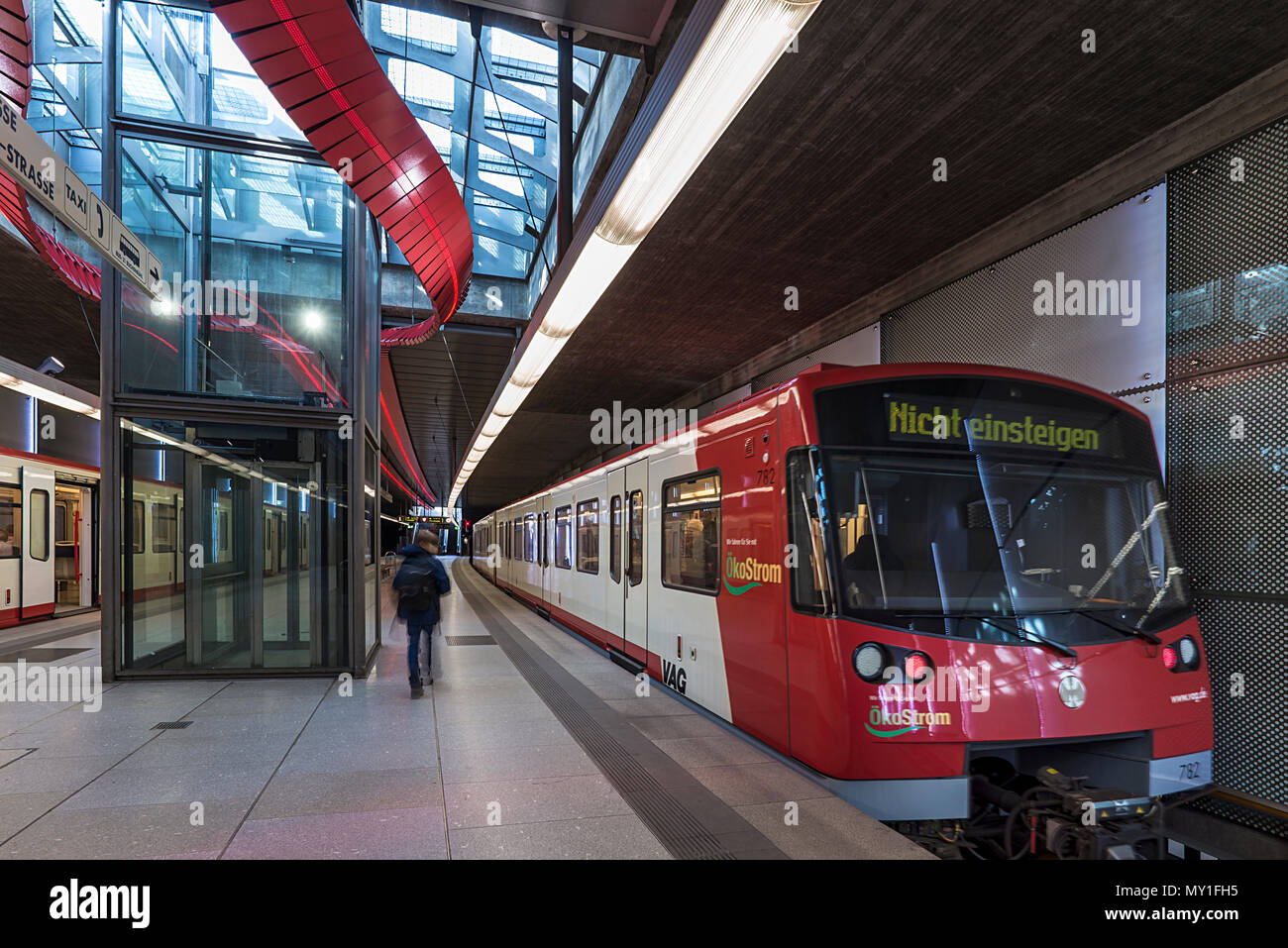U-Bahnstation Ziegelstein, Nürnberg, Mittelfranken, Bayern, Deutschland Stockfoto