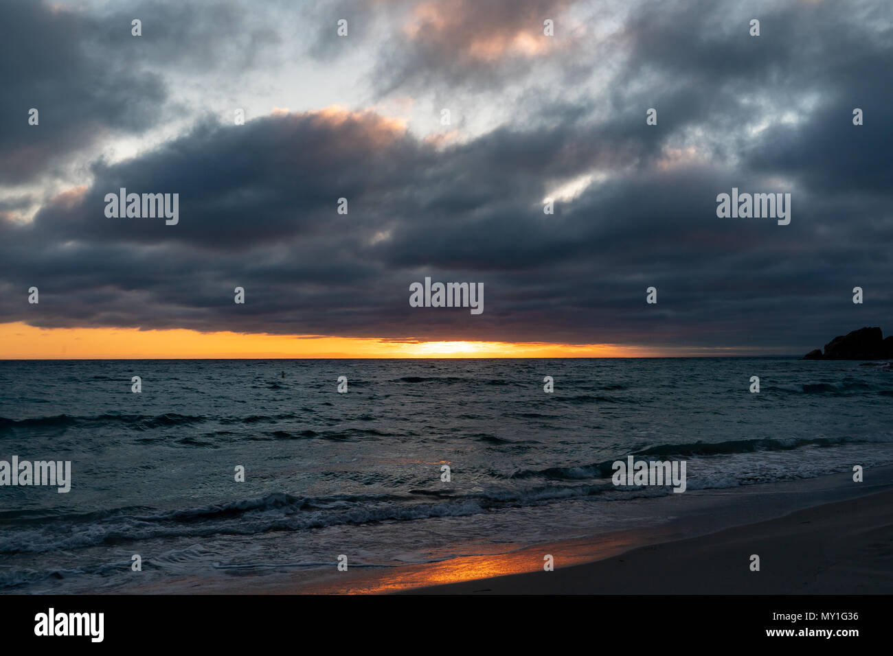 Sonnenaufgang Blick von DUNSBOROUGH WA Stockfoto