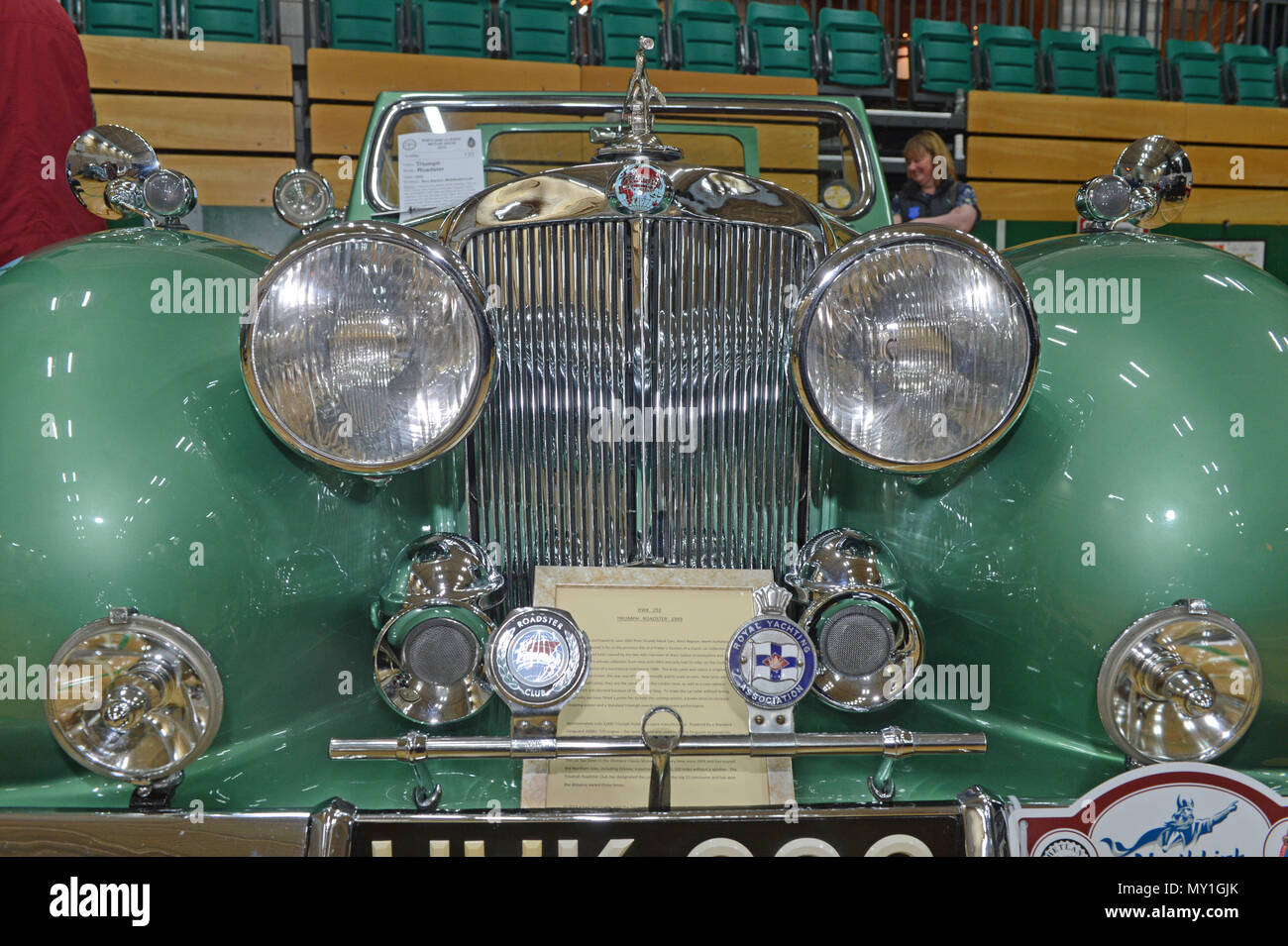 Triumph Roadster von 1949 an der Shetland Classic Car Show 2018 Stockfoto