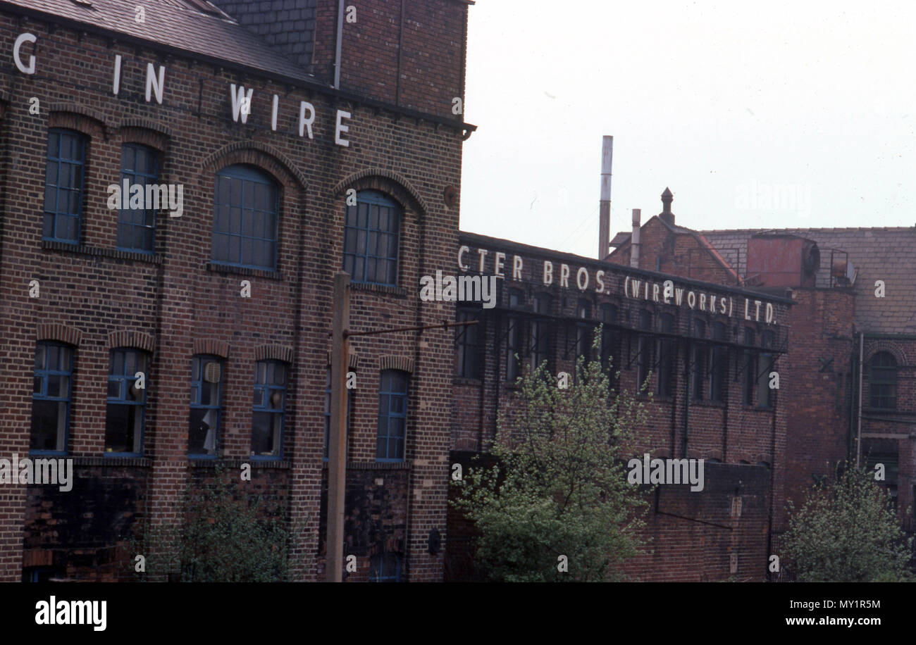 Geschlossene Fabriken in Sheffield in den frühen 1980er Jahren Stockfoto