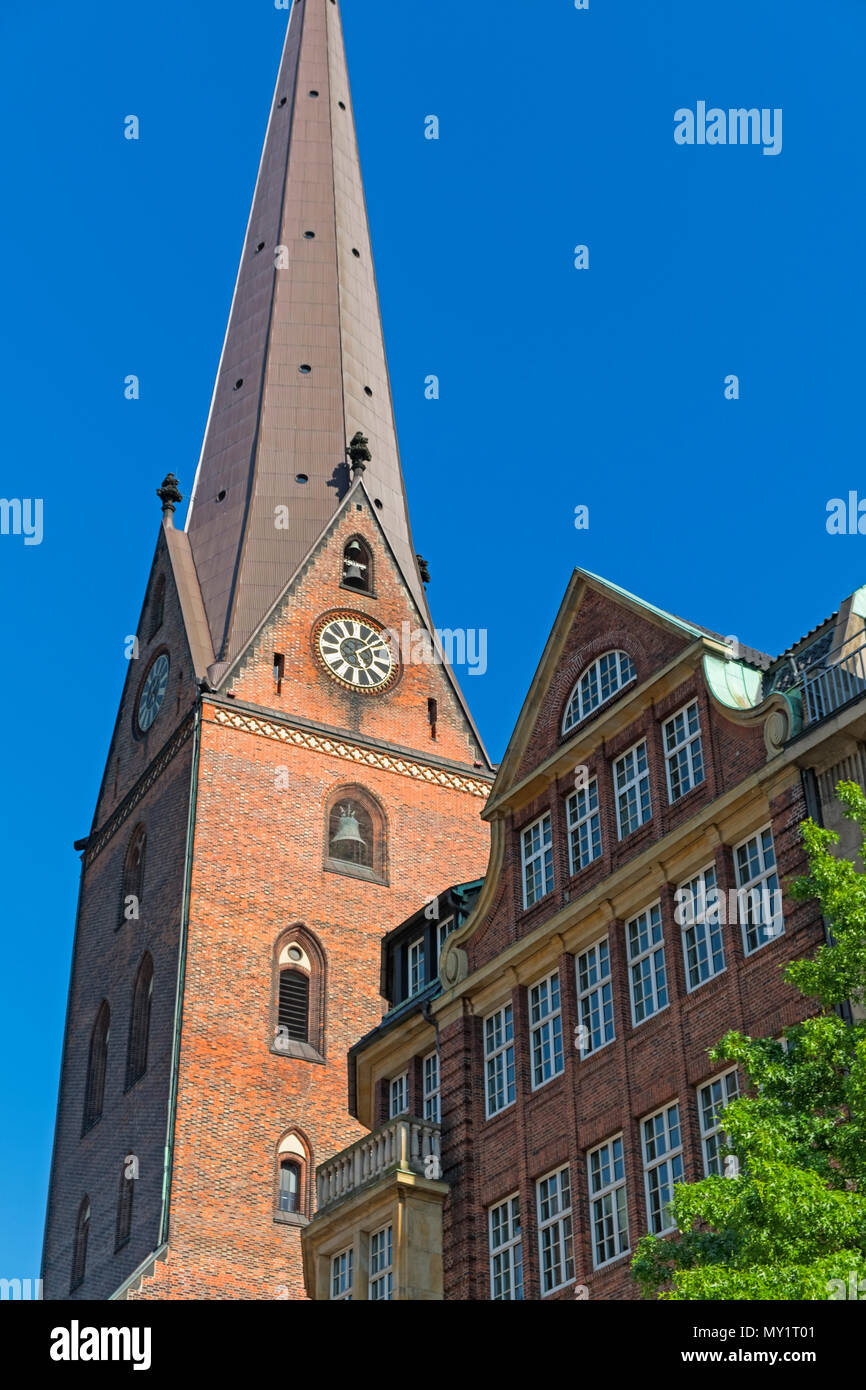 St. Petri Kirche Altstadt Hamburg Deutschland Stockfoto