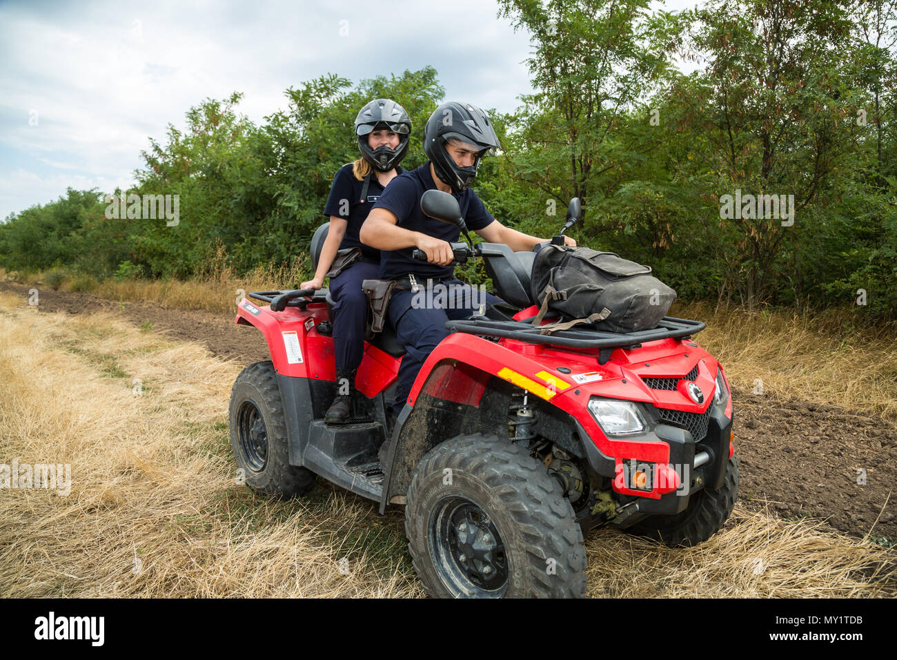 Tudora, der Republik Moldau, der Grenzpolizei Politia de 209 an der grünen Grenze Stockfoto