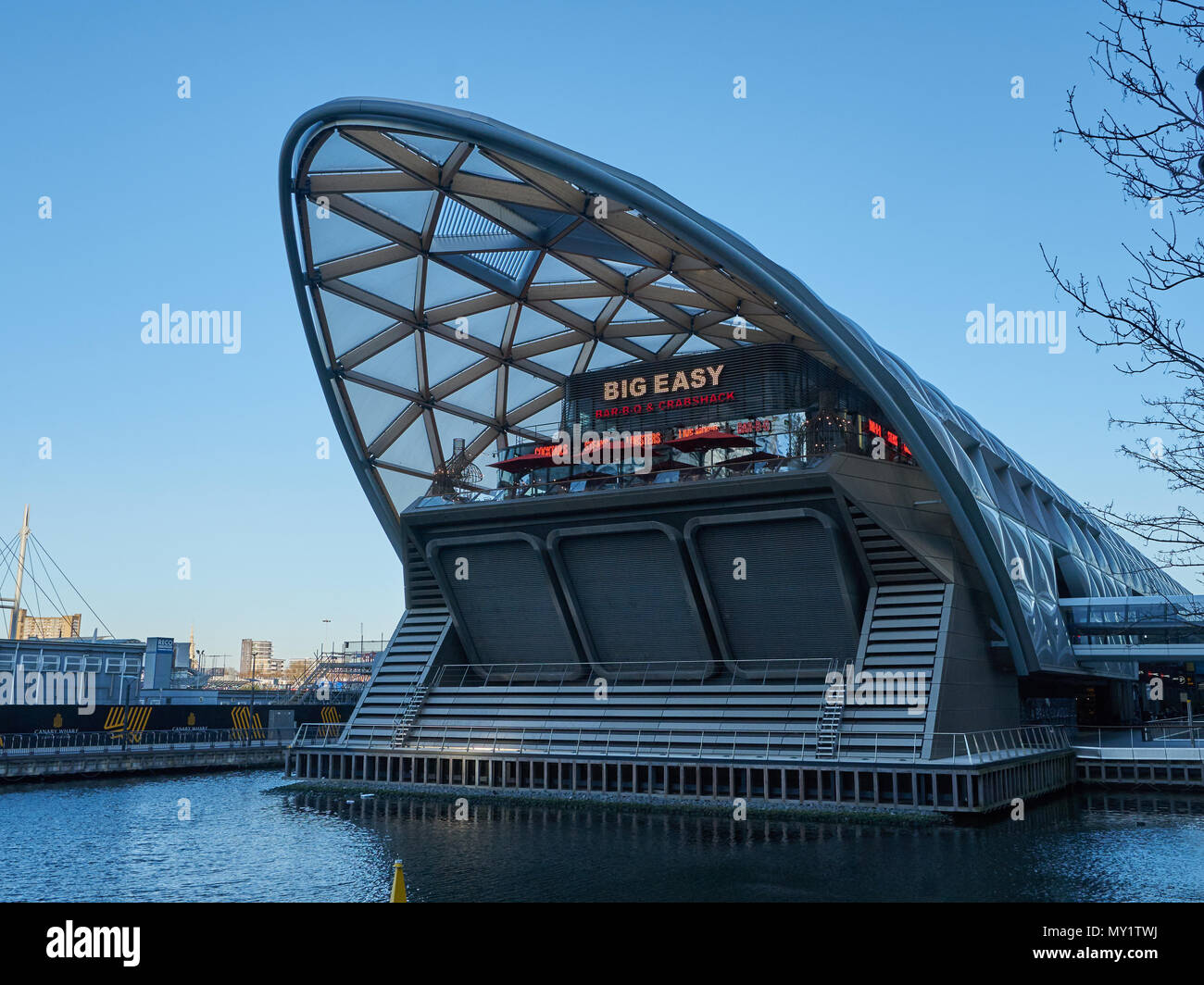 Canary Wharf big easy Crossrail station Stockfoto