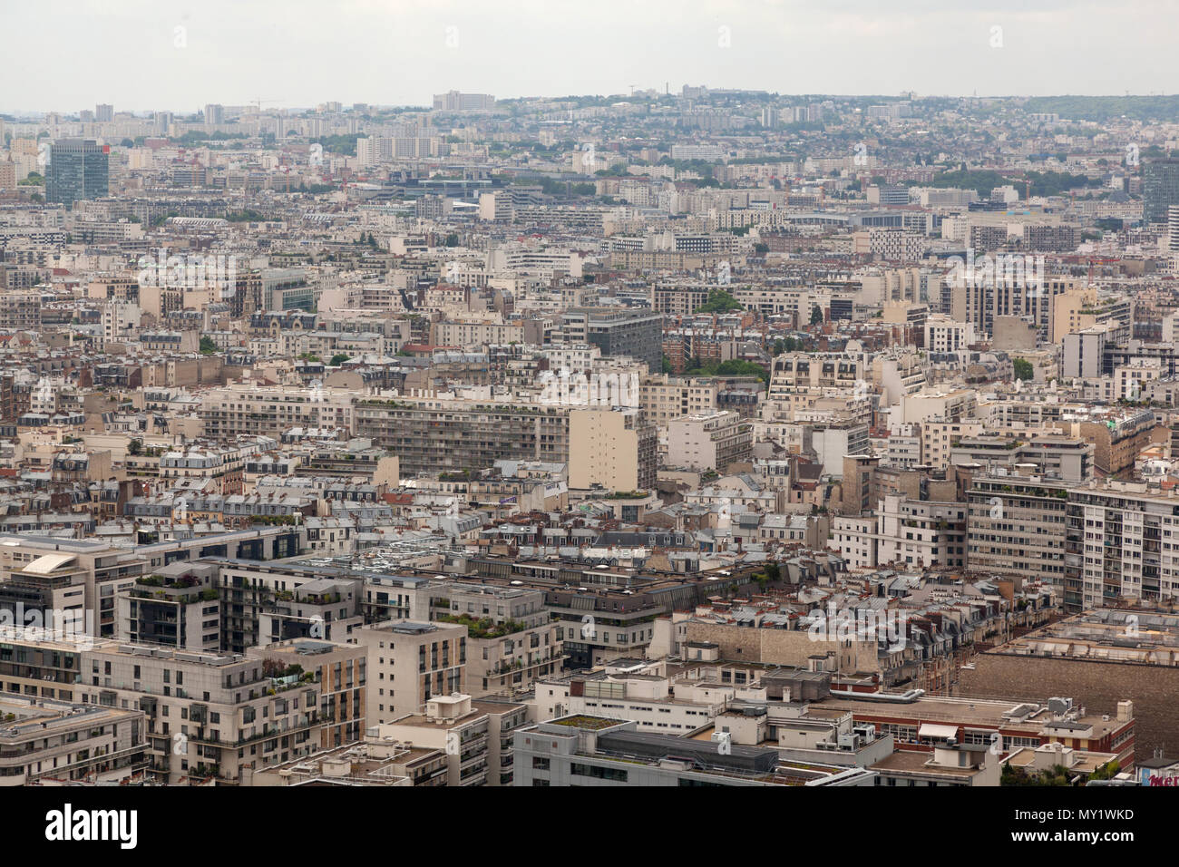 Blick von der 2. Etage des Eiffelturms, Paris, Frankreich Stockfotografie -  Alamy