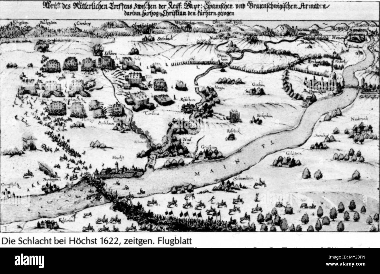 477 Schlacht bei Höchst 1622 Stockfoto