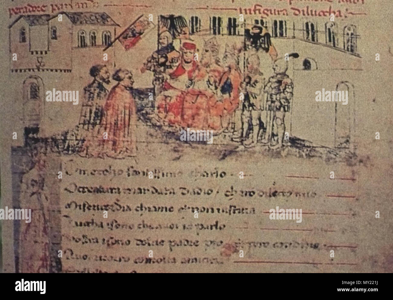 . Čeština: Karel IV. 14. Jahrhundert. Anonym 482 Sercambi cisar Stockfoto