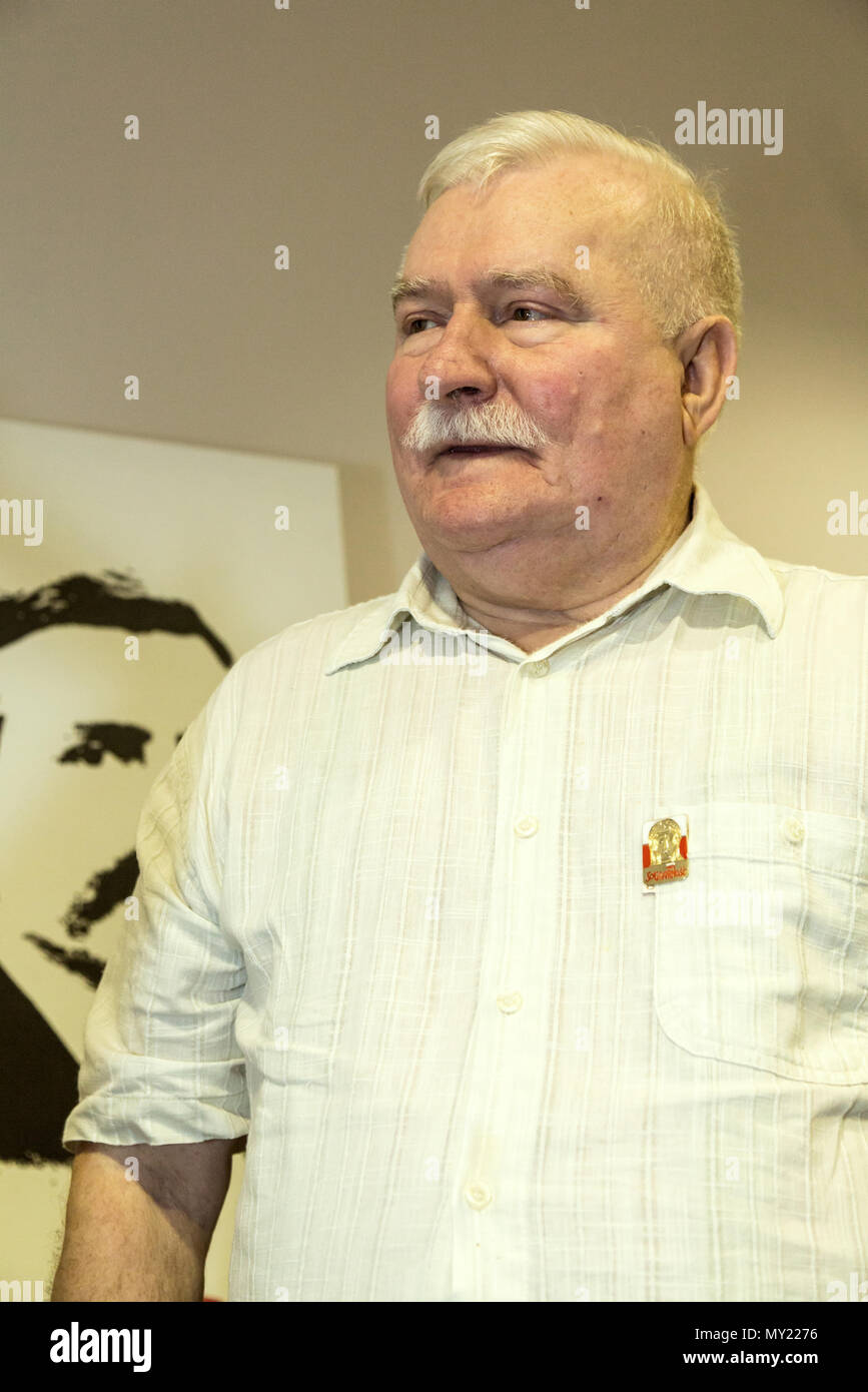 Pozna , Polen, Lech Walesa, ehemaliger Präsident von Polen Stockfoto