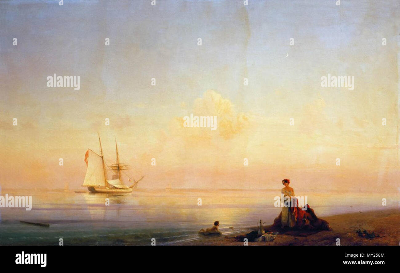 581 Берег моря Штиль Айвазовский Stockfoto