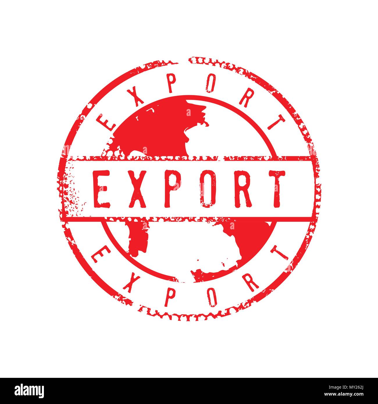 Export Zeichen Distressed Kreis Stempel Vektor Zeichen Grafik Logo Design Template Stock Vektor