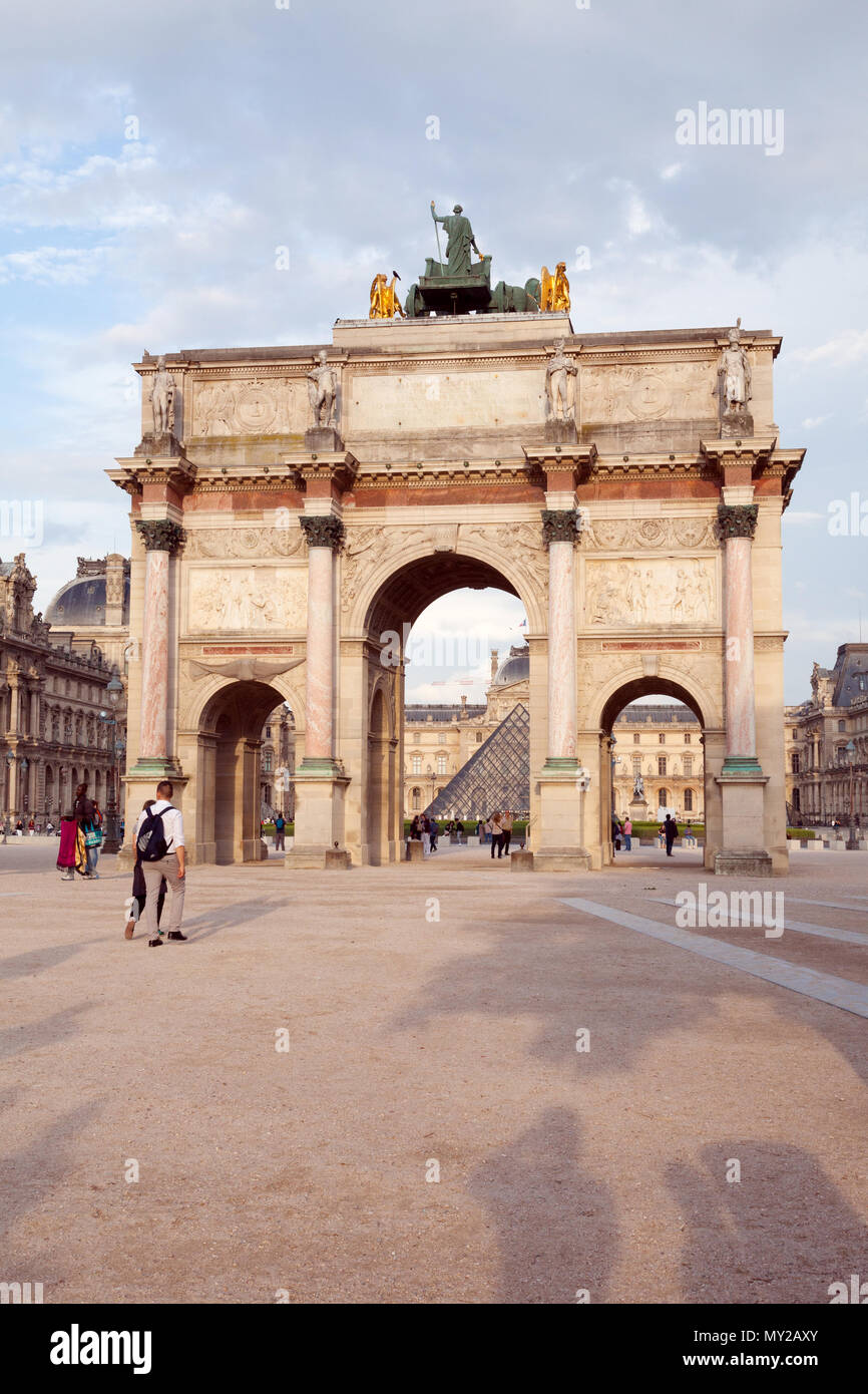 Arc de Triomphe du Carrousel, Paris, Frankreich Stockfoto