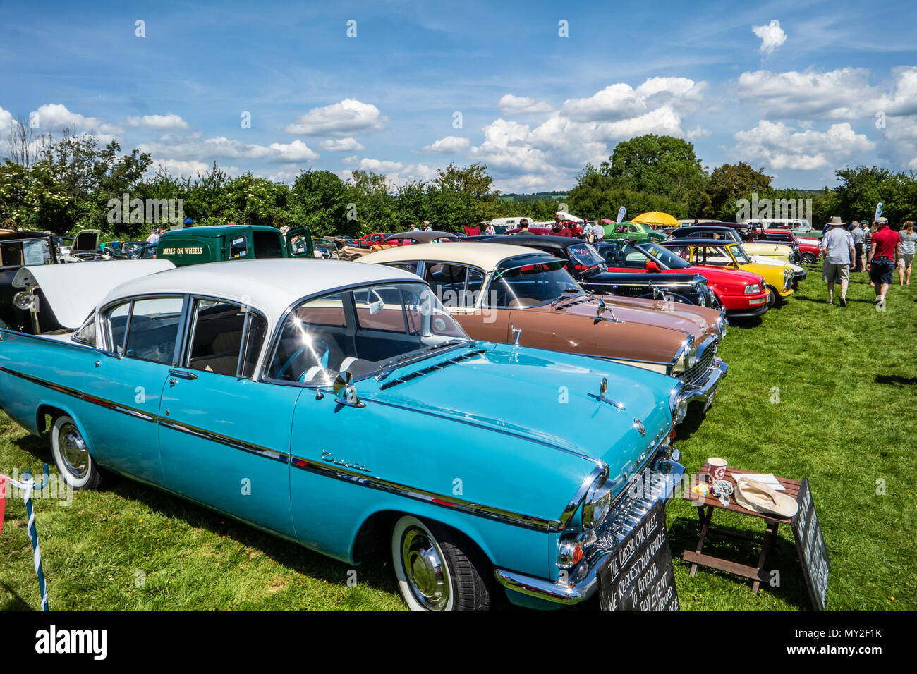 Bei einem klassischen Auto genommen Treffen in Kent, Großbritannien, Juni 2018. Stockfoto