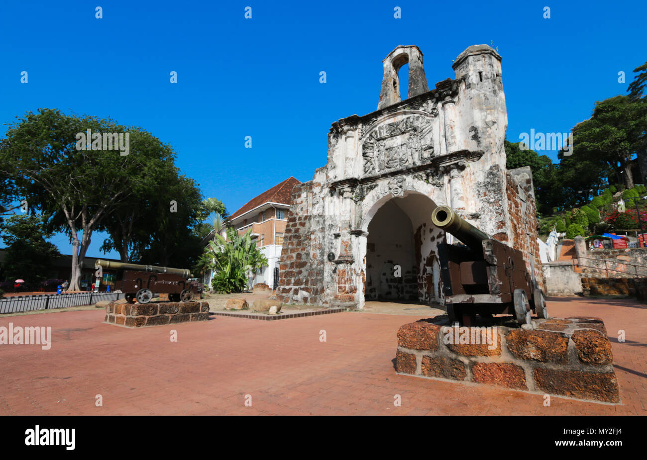 A Famosa Malakka Verteidigung Gate Stockfoto