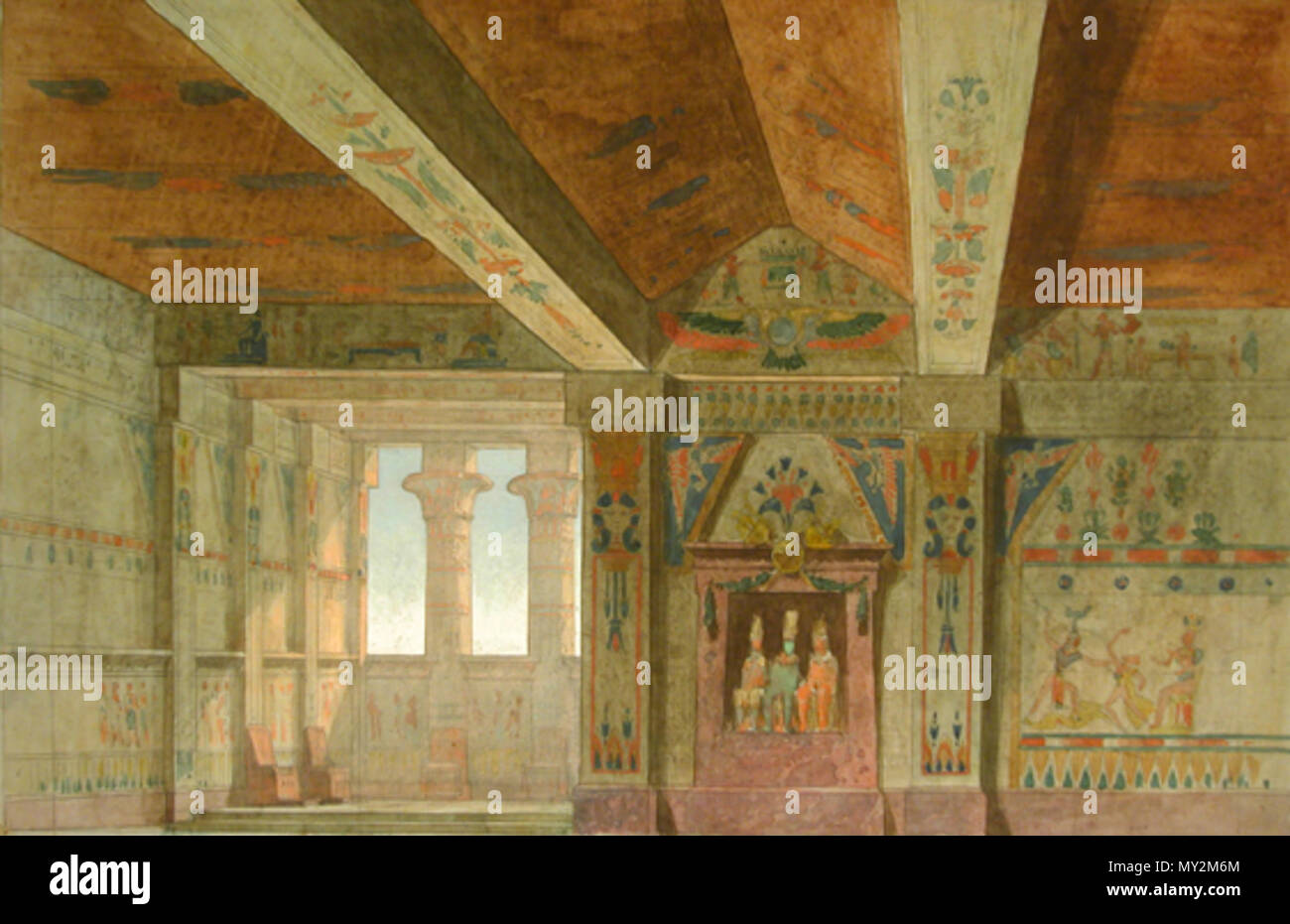 . Deutsch: Esbós escenogràfic Fet pro Francesc Soler i Rovirosa pro a l'òpera Aida von Giuseppe Verdi, representada la Teatre Principal de Barcelona El 28 de març de 1876. 21 November 2003, 12:39:06. Soler i Rovirosa, Francesc, 1836-1900 168 Esbos escenografic Oper Aida verdi Francesc soler rovirosa-MAE-EscE 25161-03 Stockfoto