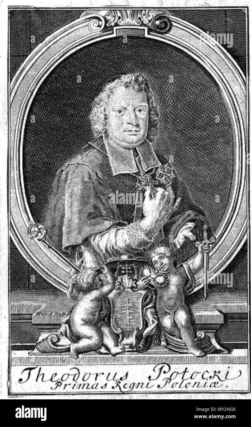 . Englisch: Teodor Andrzej Potocki. 18. Anonyme Platte 516 Teodor Andrzej Potocki Stockfoto