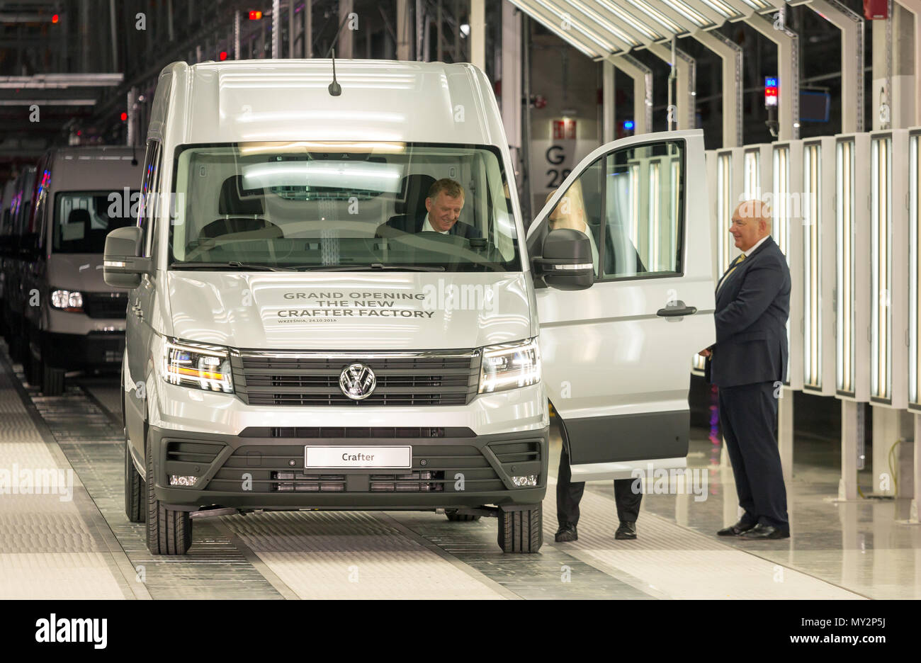 Wreschen, Polen, Eröffnung des Werkes von Volkswagen Nutzfahrzeuge Stockfoto