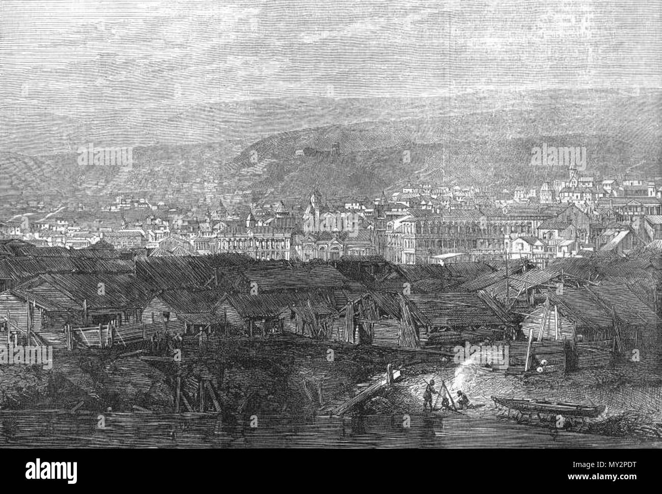 . Englisch: Die Stadt Tiflis, Georgien. Ein Holz graviert Drucken (Illustrated London News, 1874). 1874. Unbekannt 518 der Stadt Tiflis, Georgien (ILN, 1874) Stockfoto