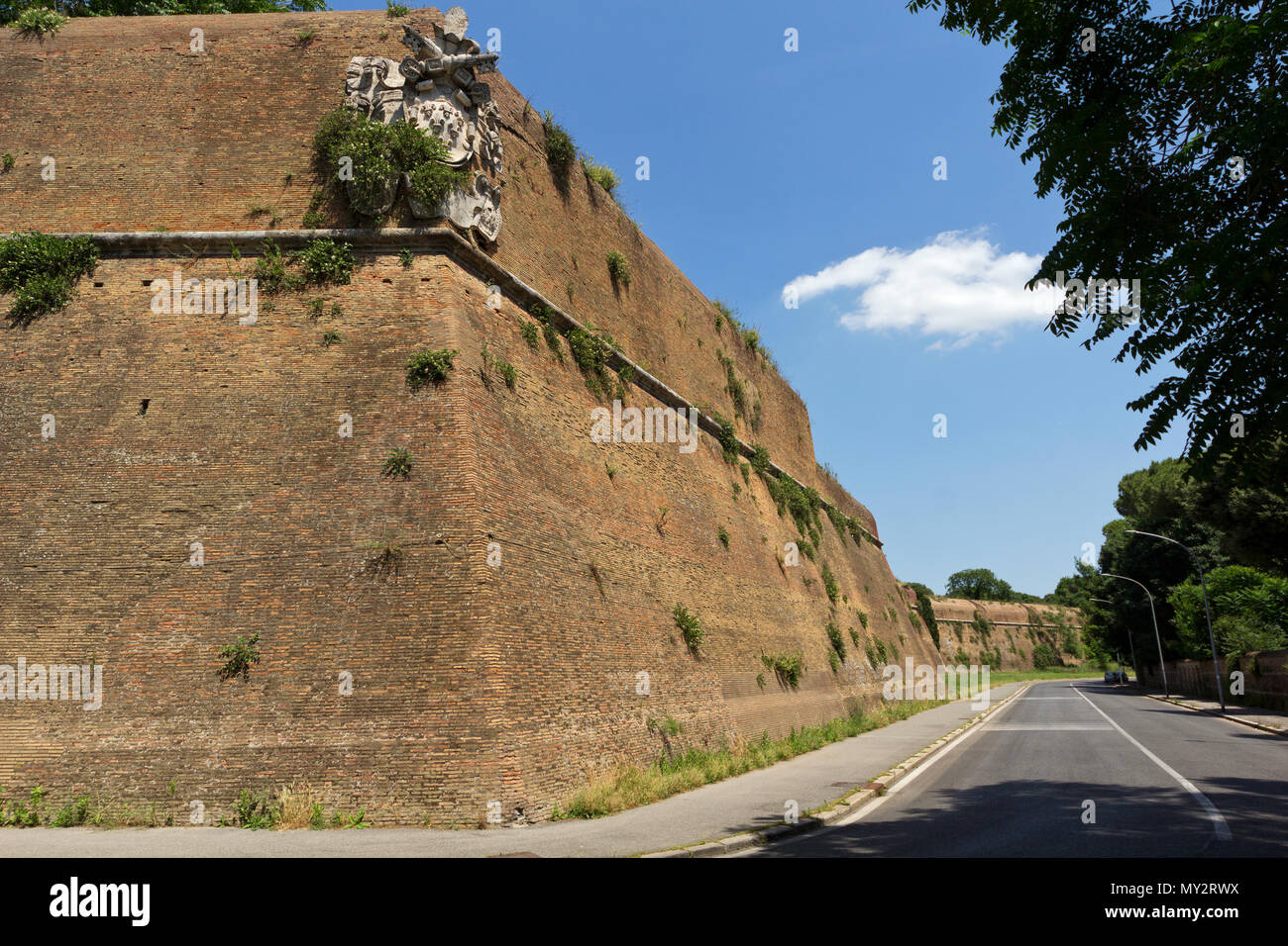 Die Mauern des antiken Rom, Via di Porta Ardeatina, Rom Stockfoto