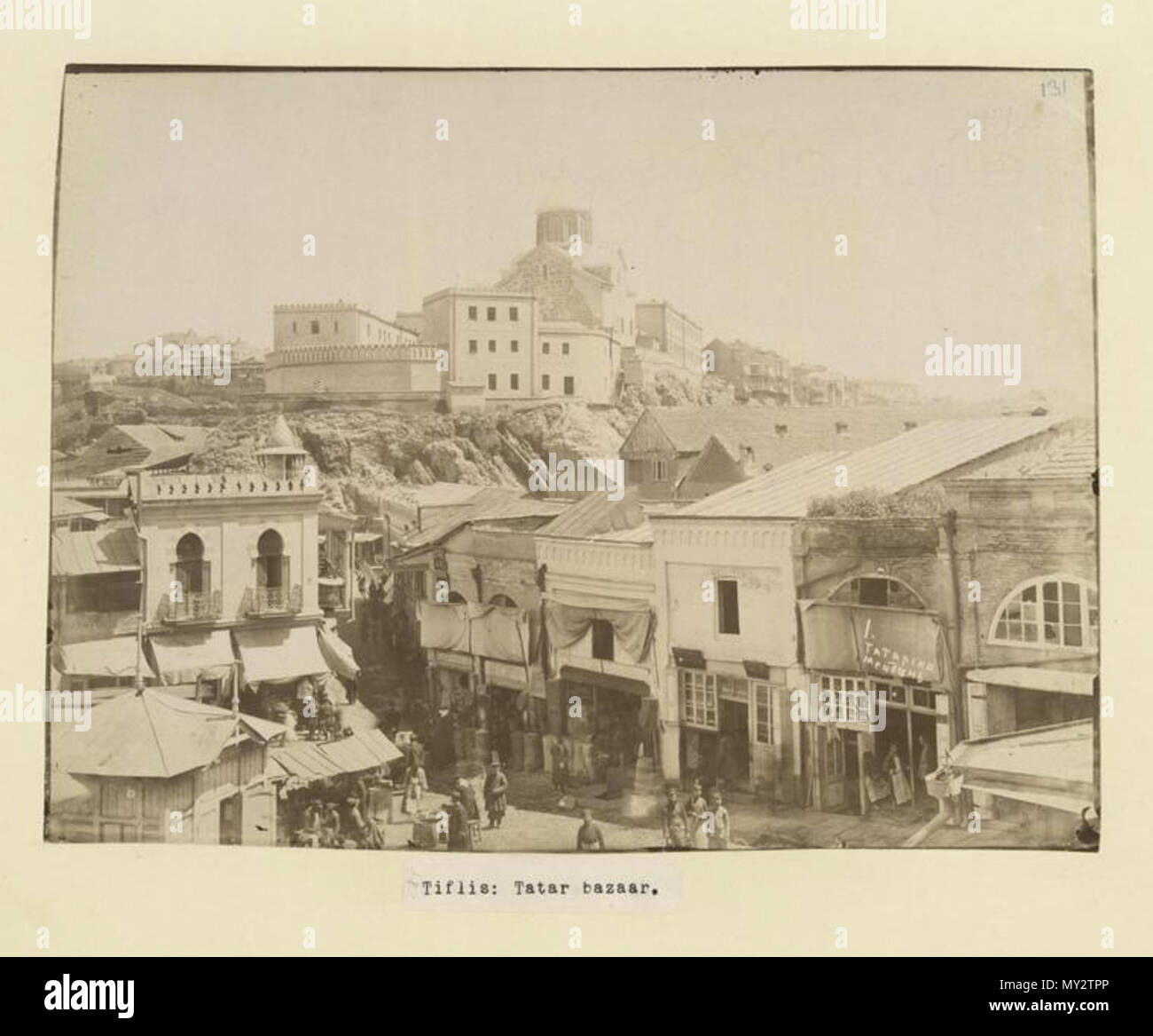 . Tiflis: Tatar Basar. 1870. Kennan, George, 1845-1924 529 Tiflis, Tatarisch Basar Stockfoto