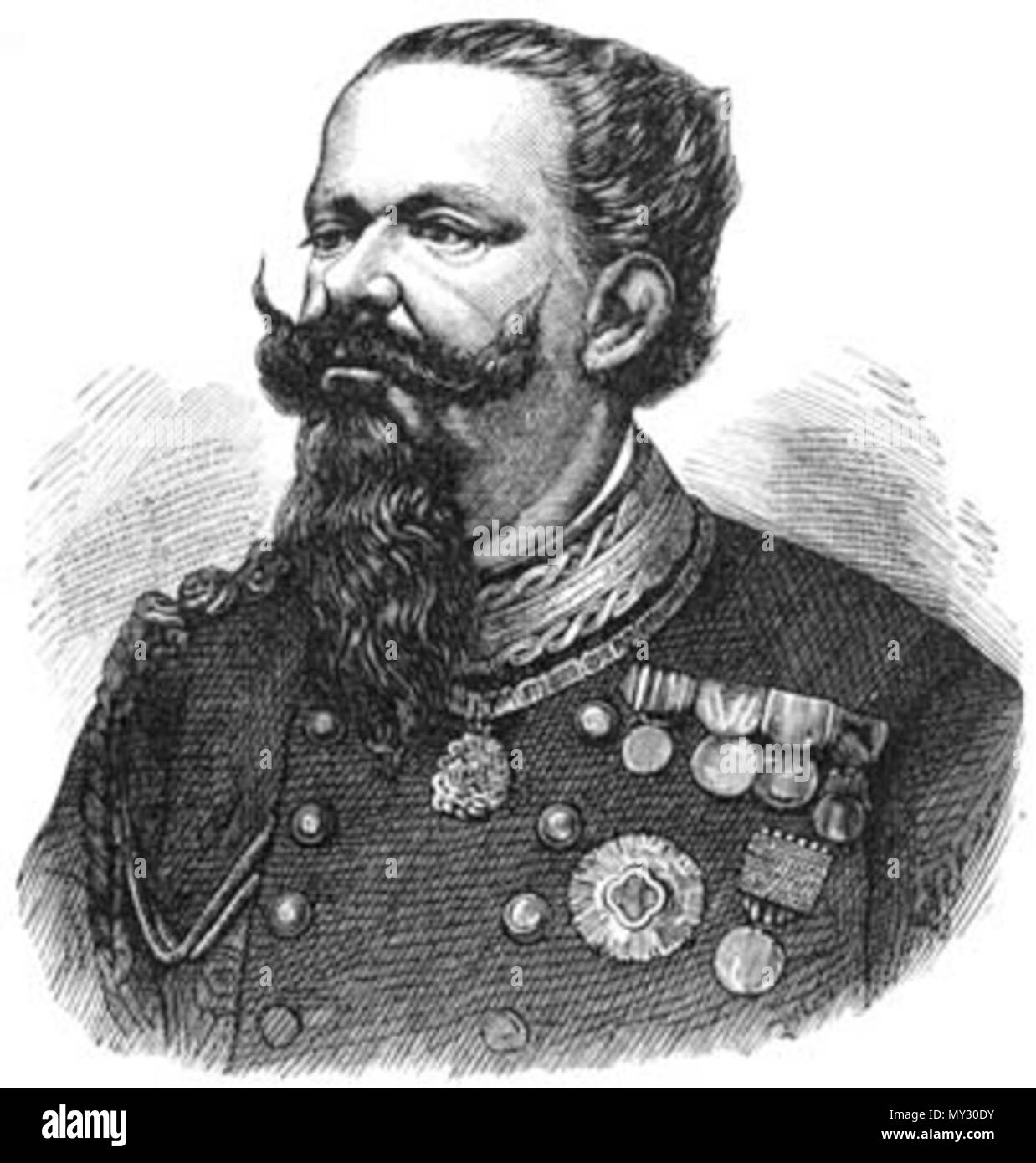 . Englisch: Gravur von Viktor Emanuel II. von Italien. Von 1890 Veröffentlichung, die war wohl nicht die erste Veröffentlichung dieser Gravur gescannt.. Graveur/Künstler nicht gutgeschrieben. 550 VictorEm Stockfoto