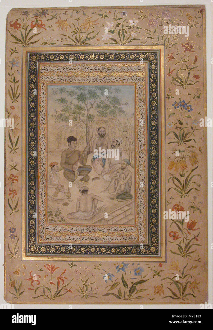 . Besuch heiliger Mann von Prinz Salim (jahangir als Jugend?) Objekt Name: Illustrierte Album Leaf Datum: 19. Jahrhundert Geographie: Indien Medium: Tinte, opak Aquarell, und Gold auf dem Papier Maße: 14 1/2 x 9 7/8 in. (36,8 x 25,1 cm) Einstufung: Codices Kreditlinie: Geschenk des Alexander Smith Cochran, 1913 Beitritt Anzahl: 13.228.39 Dieses Kunstwerk wird nicht auf dem Display zu MyMet Signaturen, Aufschriften und Kennzeichnung Kennzeichnung: Unterzeichnet: Arbeiten von mir Zahid. 19. donaldduck 100 553 Besuch heiliger Mann von Prinz Salim (jahangir als Jugend) Stockfoto