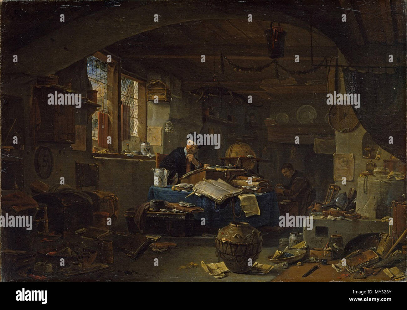 . Englisch Thomas Wijck Der Alchimist/Alchemist in seinem Labor, Öl