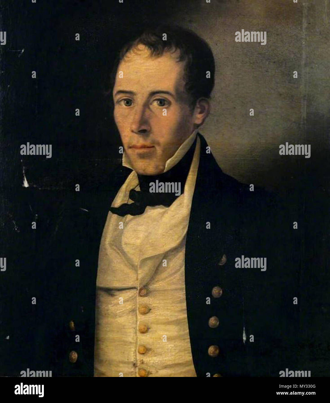 . Español: William Jameson, retratado por el Pintor quiteño Antonio Salas en 1842. Óleo sobre lienzo. 1842. Antonio Salas 564 William Jameson, por Antonio Salas (1842) Stockfoto