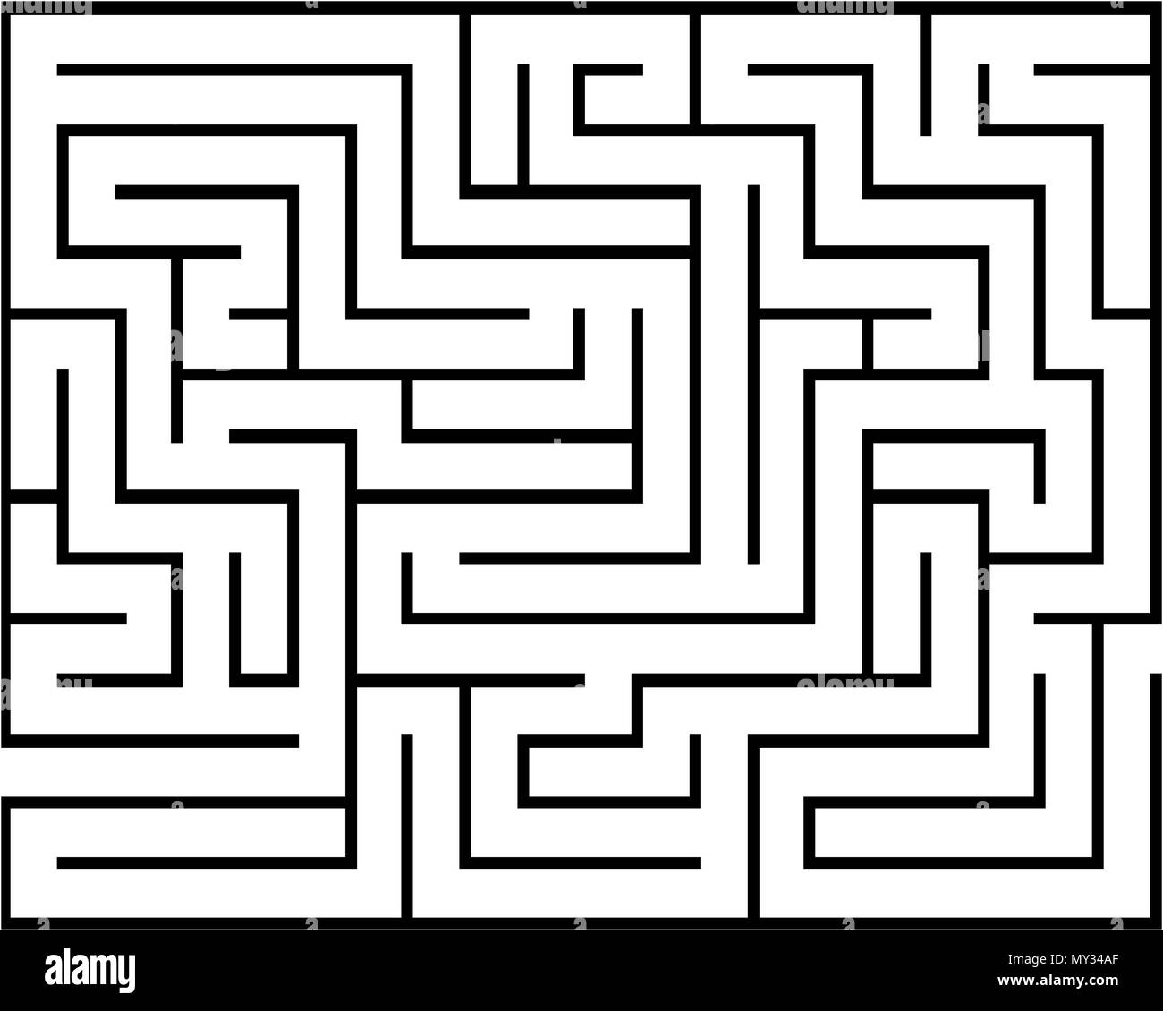 Einfaches labyrinth Schwarzweiß-Stockfotos und -bilder - Alamy