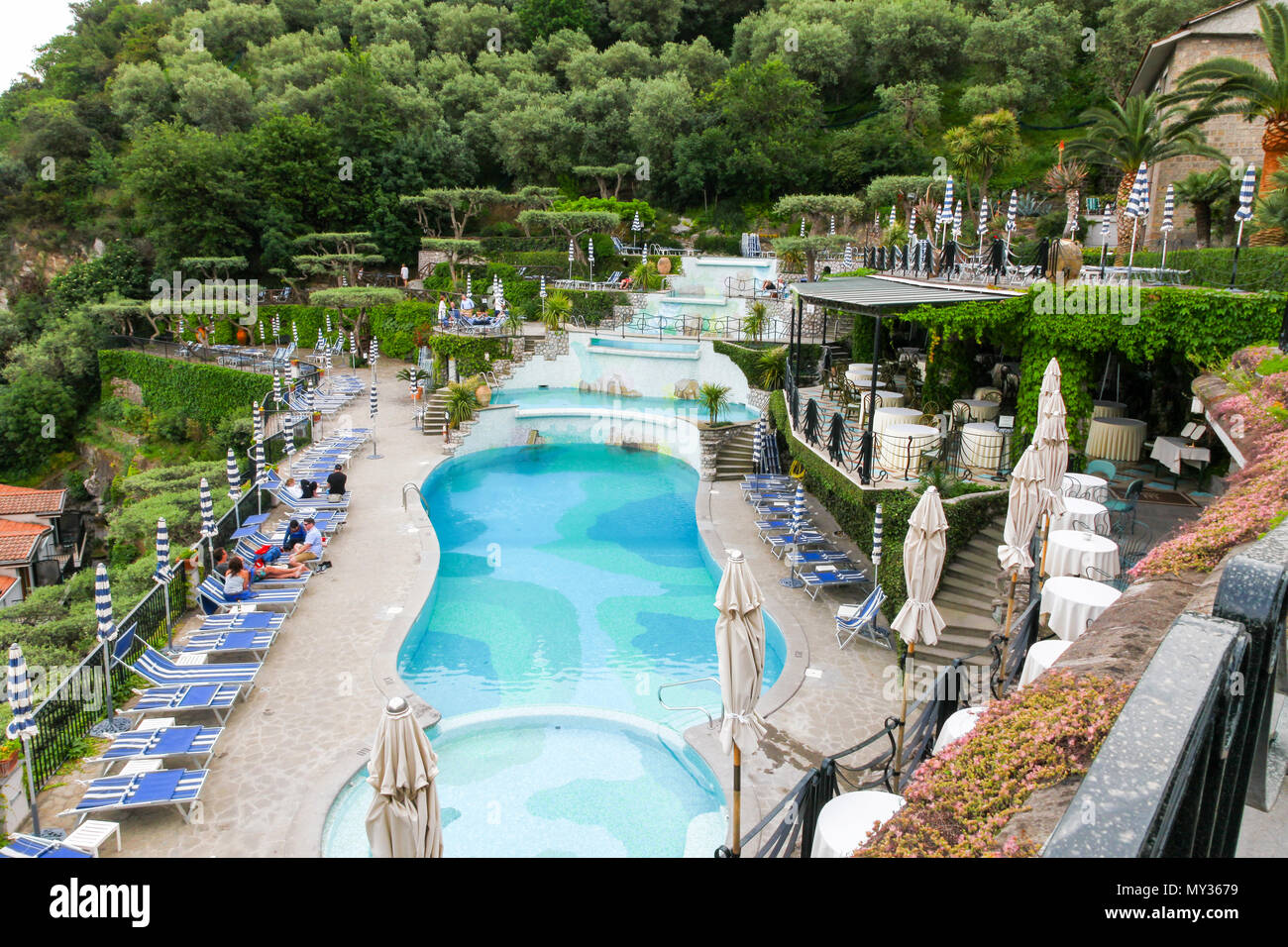 Der Pool Des Grand Hotel Capodimonte Sorrento Italien Stockfotografie Alamy