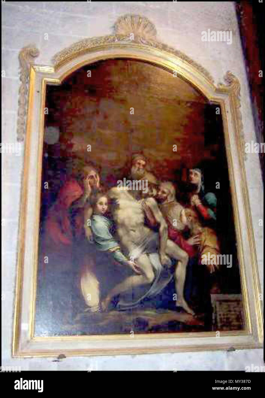 . Español: Descendimiento de Cristo pintura Al óleo de Blas de Prado expuesta en la Catedral de Valencia (España). 16. Jahrhundert. Blas de Prado (1545 - 1599) Alternative Namen Blaas del Prado;; Blas Blas Del Prado del Prado; Blaas; Le Prado; Prado Beschreibung spanischer Maler Geburtsdatum / Tod 1545 1599 C Ort der Geburt / Todes Camarena Madrid Standort Madrid, Toledo Authority control: Q 3816929 VIAF: 86660165 ISNI: 0000 0000 6072 1652 ULAN: 500005357 BNE: XX 1056699 RKD: 64639 545 Valenciacatedralcuadroeldescendimiento, 01. Stockfoto